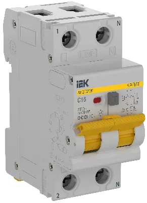 KARAT Выключатель автоматический дифференциального тока АВДТ32EM 1P C16 30мА тип A IEK