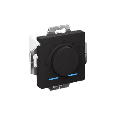 ATLASDESIGN ТЕРМОСТАТ электрон. теплого пола с датчиком, 10A, механизм, КАРБОН