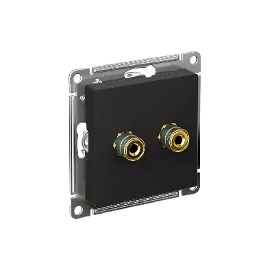 Аудиорозетка ATLASDESIGN двухместная карбон