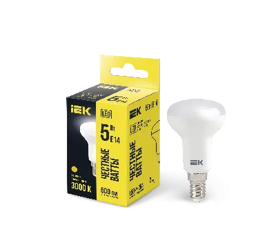 Лампа светодиодная LED рефлекторная 5вт E14 R50 тепло-белый ECO
