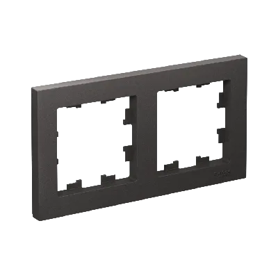 ATLASDESIGN 2-постовая РАМКА, универсальная, БАЗАЛЬТ