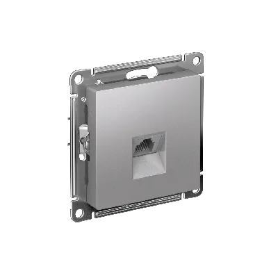 Розетка ATLASDESIGN компьютерная RJ45 механизм алюминий