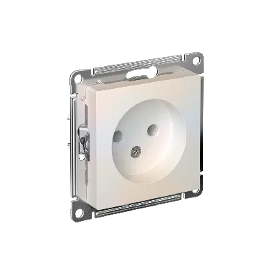Розетка ATLASDESIGN без заземления 16А механизм жемчуг