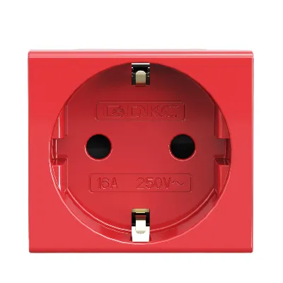 VIVA Розетка силовая с заземлением красная