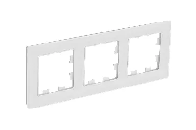 ATLASDESIGN NATURE 3-постовая РАМКА, НАТУРАЛЬНОЕ СТЕКЛО, БЕЛЫЙ