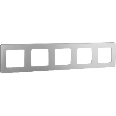 Рамка 5 постов INSPIRIA алюминий