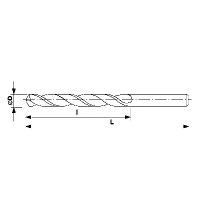 Сверло по металлу цилиндрический хвостовик 4,0x119/78мм DIN340 h8 10xD HSSE-Co5 135 градусов