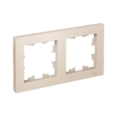 Рамка двухпостовая ATLASDESIGN универсальная бежевый