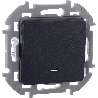 Выключатель одноклавишный с подсветкой/индикацией INSPIRIA 10 AX 250 В~ антрацит