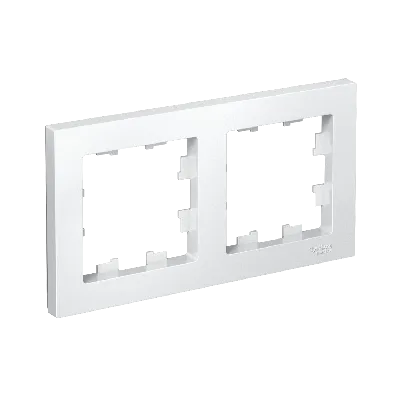 Рамка двухпостовая ATLASDESIGN универсальная белый