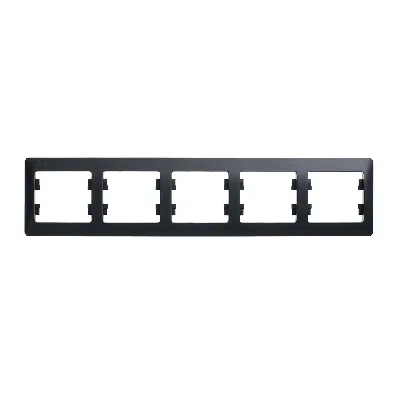 GLOSSA Рамка 5 постов горизонтальная антрацит