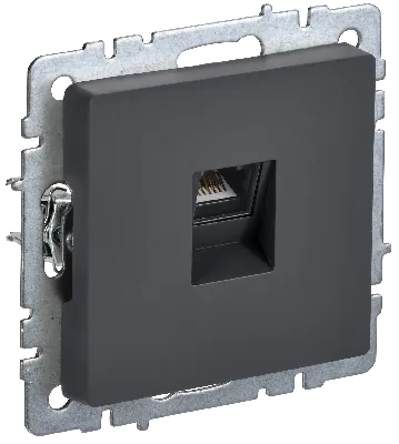 BRITE Розетка компьютерная RJ45 кат.5E РК10-БрГ графит