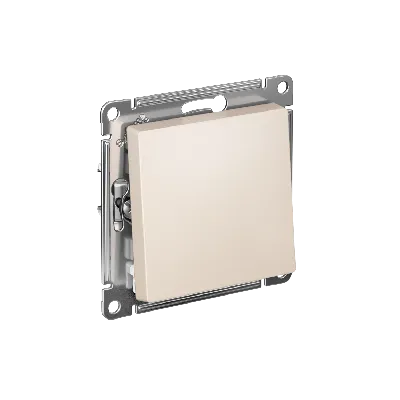 Выключатель одноклавишный ATLASDESIGN схема 1 10АХ механизм бежевый