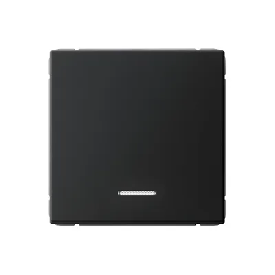 ARTGALLERY 1-клавишный выключатель с подсветкой, сх.1а, 10АХ, механизм, карбон