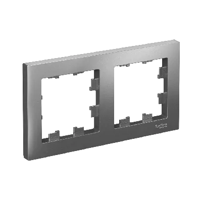 Рамка двухпостовая ATLASDESIGN универсальная сталь