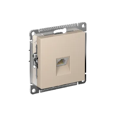 ATLASDESIGN РОЗЕТКА компьютерная RJ45, кат. 5Е, механизм, ПЕСОЧНЫЙ