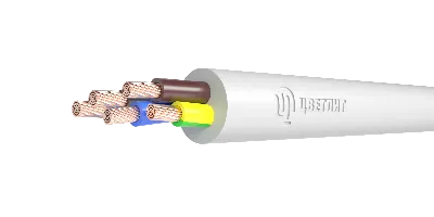 Провод ПВС 4х1,5+1х1,5 белый