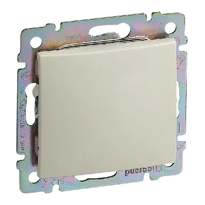 Выключатель одноклавишный, в рамку, слоновая кость