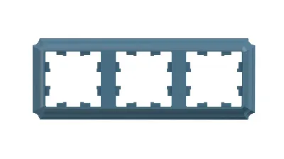 ATLASDESIGN ANTIQUE 3-постовая рамка, универсальная, ИЗУМРУД