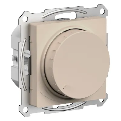 ATLASDESIGN СВЕТОРЕГУЛЯТОР (диммер) повор-нажим,  LED, RC, 400Вт, мех., ПЕСОЧНЫЙ