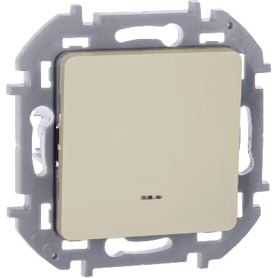 Выключатель одноклавишный с подсветкой/индикацией INSPIRIA 10 AX 250 В~ слоновая кость