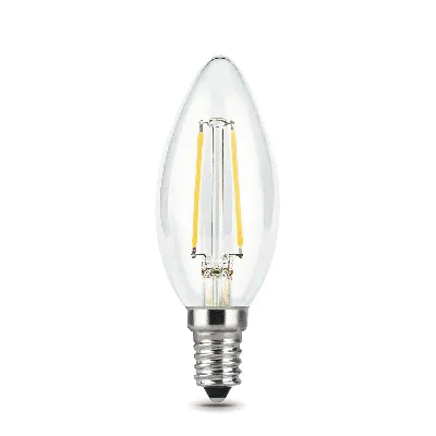 Лампа светодиодная филаментная LED 5 Вт 420 лм 2700К AC185-265В E14 свеча теплая Black Filament