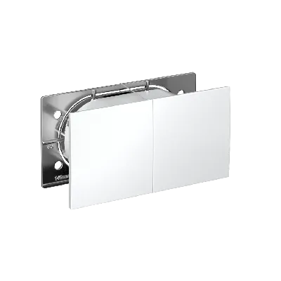 Розетка ATLASDESIGN двойная с заземлением со шторками сдвижная крышка 16А в сборе белый