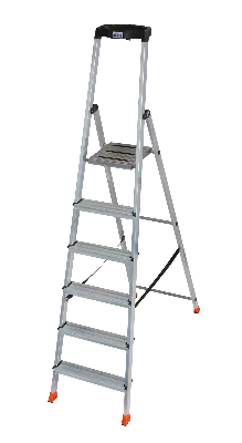 Стремянка складная SAFETY 6 ступеней с полочкой