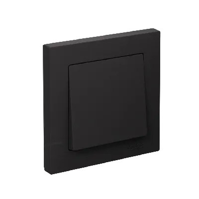 Выключатель одноклавишный ATLASDESIGN схема 1 10АХ в сборе карбон