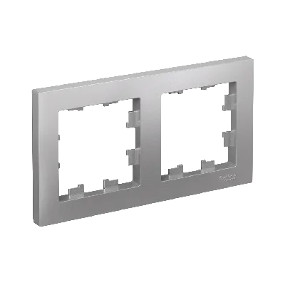 Рамка двухпостовая ATLASDESIGN универсальная алюминий