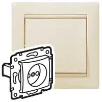 VALENA Розетка в рамку без заземления 16А слоновая кость