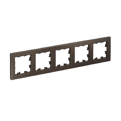 Рамка пятипостовая ATLASDESIGN универсальная мокко