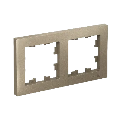 Рамка двухпостовая ATLASDESIGN универсальная шампань