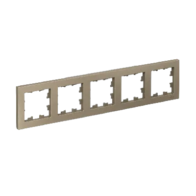 Рамка пятипостовая ATLASDESIGN универсальная шампань