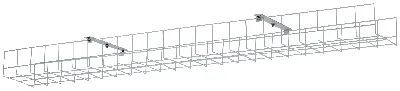 Решетка защитная для светильников ДПО, SPO SPO-BAR-1300-200