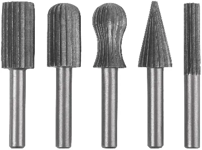 Шарошки по металлу, HSS сталь, Профи, 5 шт