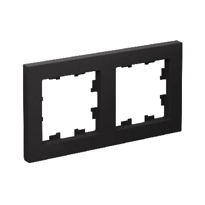 Рамка двухпостовая ATLASDESIGN универсальная карбон