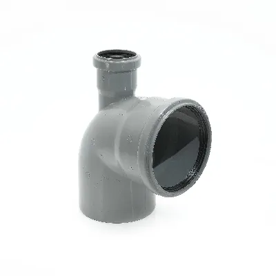 Отвод комбинированный канализационный с дополнительным входом справа 110х90/50 Ростурпласт