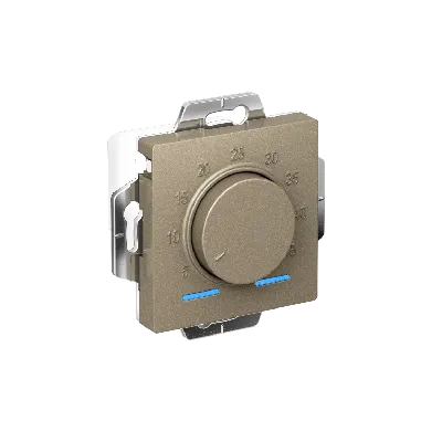 ATLASDESIGN ТЕРМОСТАТ электрон. теплого пола с датчиком, 10A, механизм, ШАМПАНЬ