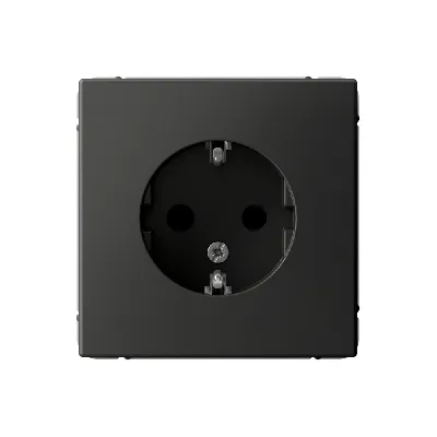 ARTGALLERY розетка с заземлением со шторками, 16А, механизм, базальт