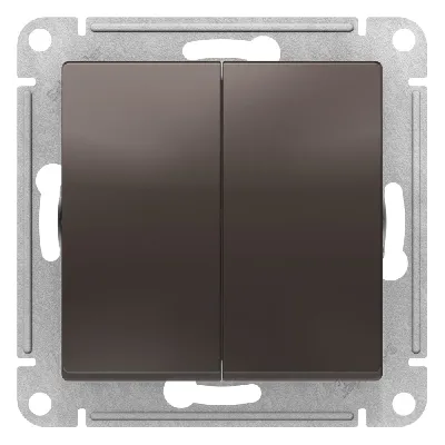 ATLASDESIGN 2-клавишный переключатель, перекрестный, 2 x сх. 7, 10АХ, механизм, МОККО