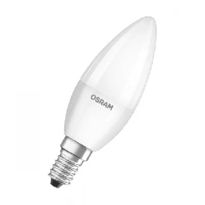 Лампа светодиодная LED 5.7Вт E14 LS CLB40 теплый, матовая свеча Osram