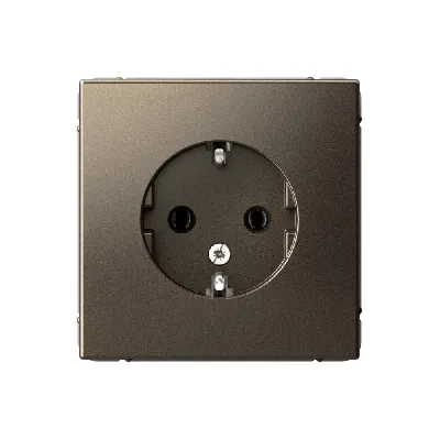 ARTGALLERY розетка с заземлением, 16А, механизм, мокко