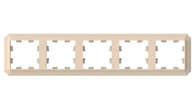 ATLASDESIGN ANTIQUE 5-постовая рамка, универсальная, ПЕСОЧНЫЙ