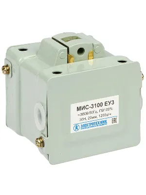 Электромагнит МИС-3100 ЕУ3, 380В, тянущее         исполнение, ПВ 100%, IP20, с жесткими выводами