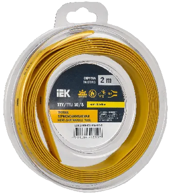 Трубка термоусадочная ТТУ нг-LS 10/5 желтая (2м/упак) IEK