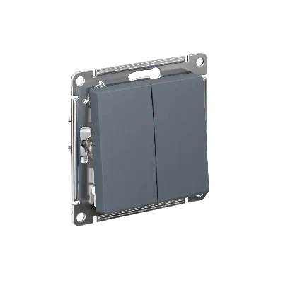 ATLASDESIGN 2-клавишный переключатель, перекрестный, 2 x сх. 7, 10АХ, механизм, ГРИФЕЛЬ