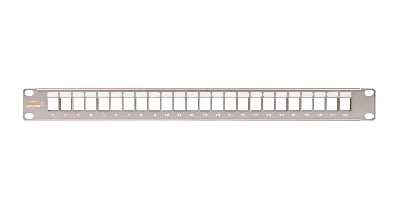 Панель 19'', 1U, наборная, под 24 модуля Keystone, UTP/STP, металлик
