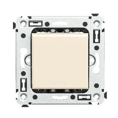 Avanti Выключатель одноклавишный, в стену, Ванильная дымка