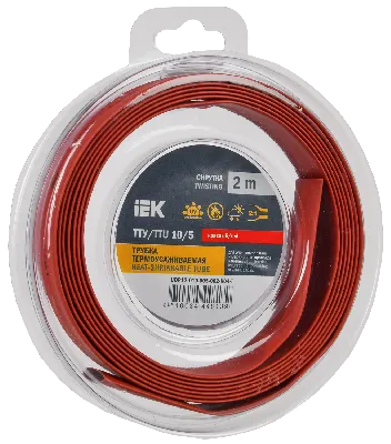 Трубка термоусадочная ТТУ нг-LS 10/5 красная (2м/упак) IEK
